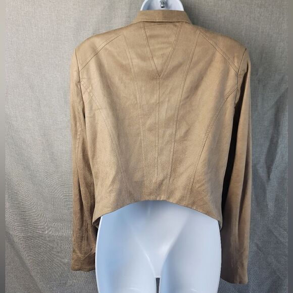 LAVENDER BROWN Faux Suede Drape Cardigan - Picture 6 of 9